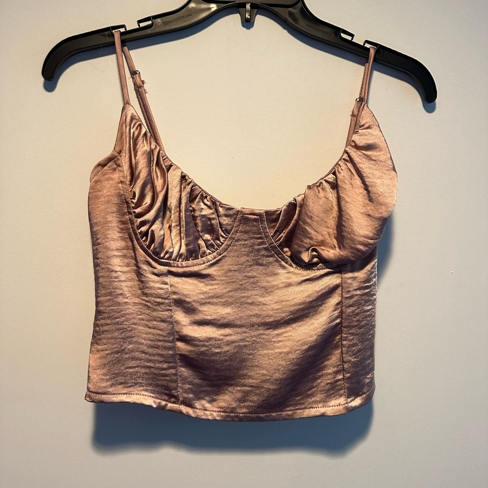 Kendall & Kylie Blush Satin Top